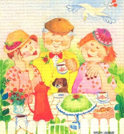 Dishcloth Garden Coffee Birgitta Lindeblad
