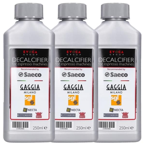 Förpackning 3x EVOCA Espresso Avkalkningsmedel 250ml Rengöringsprodukt