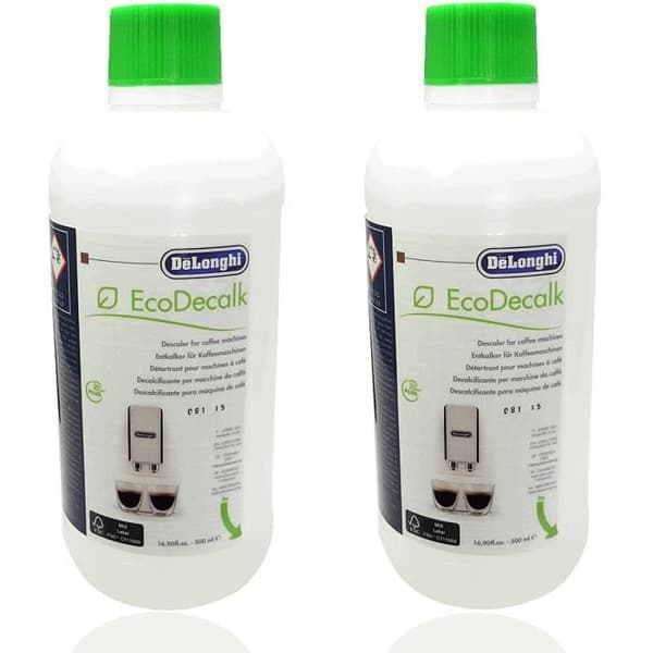 Delonghi Magnifica Kaffebryggare Avkalkningsmedel och rengöringsmedel (2 x 500 ml): Kök &amp; Hem