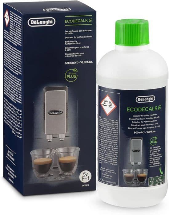 De'Longhi EcoDecalk Avkalkningsmedel DLSC500, 5 Doser av Avkalkning, Flaska med 5 Doser, 500ml