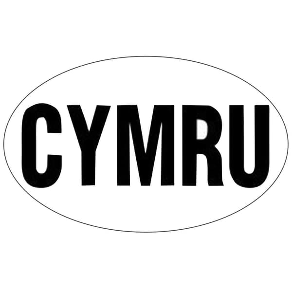 W4 Large Oval CYRMU/Wales Sticker