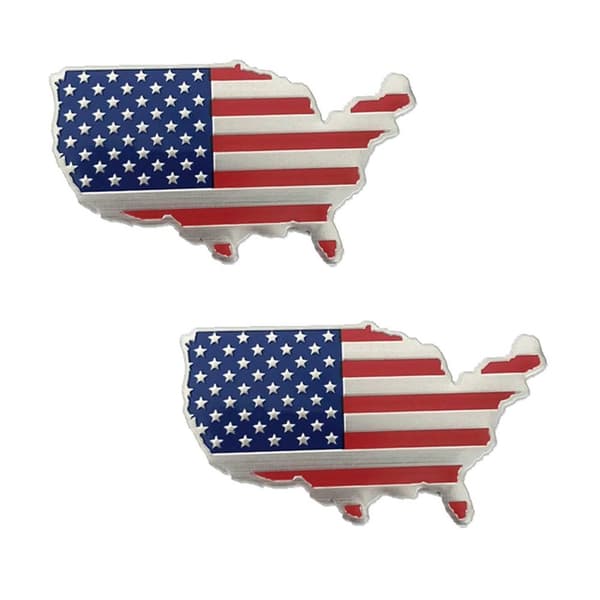 Amerikansk Flagga USA Bildekal 3D Dekal för Bil 2-pack