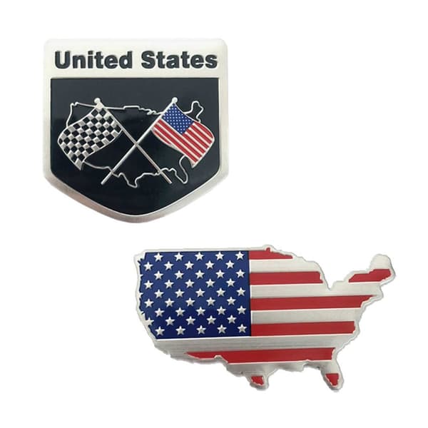 America USA Benekal 3D-tarra autolle 2-pakkaus