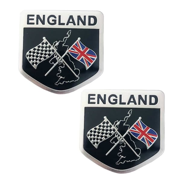 Englanti Bildecal 3D Retro Race tarra auto 2-Packille