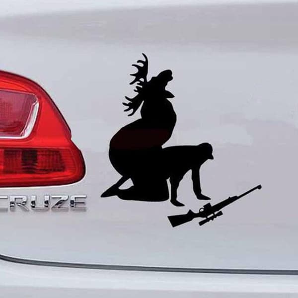 Bildekal - Kärleksfull älg Svart eller Vit