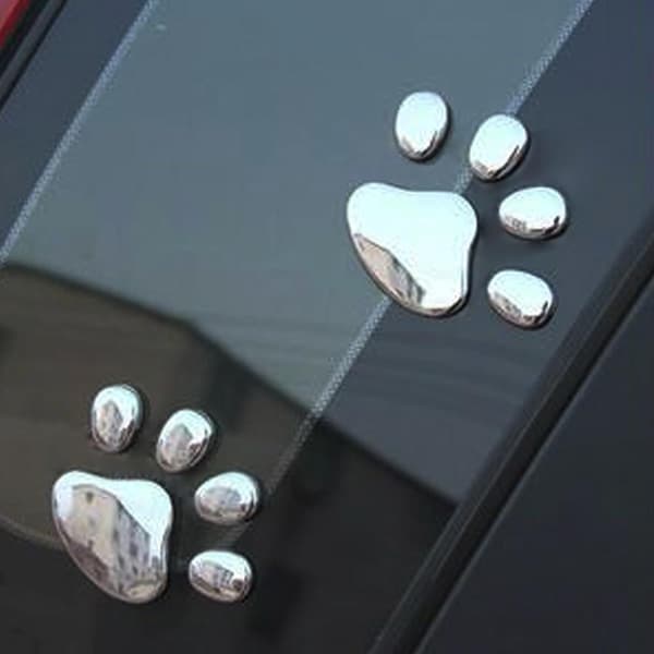 2 pack Bildekor stickers tassar hund 3D - Flera färger