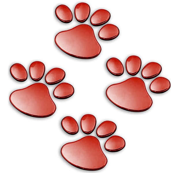 2 pack Bildekor stickers tassar hund 3D - Flera färger