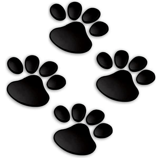 2 pack Bildekor stickers tassar hund 3D - Flera färger