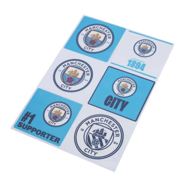 Manchester City FC Multi A4 Car Decal Set