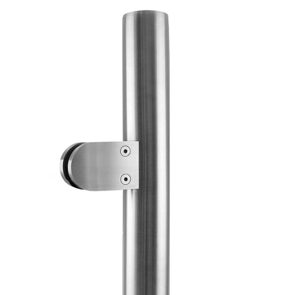 93 cm Ändstolpe Balustrade i Rostfritt Stål För Glasskivor Glasklämmor Inomhus Utomhus Slutstolpe Balkong Räcke Staket Stolpe Glasstaket 17 x 12 x 93