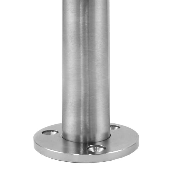 93 cm Ändstolpe Balustrade i Rostfritt Stål För Glasskivor Glasklämmor Inomhus Utomhus Slutstolpe Balkong Räcke Staket Stolpe Glasstaket 17 x 12 x 93