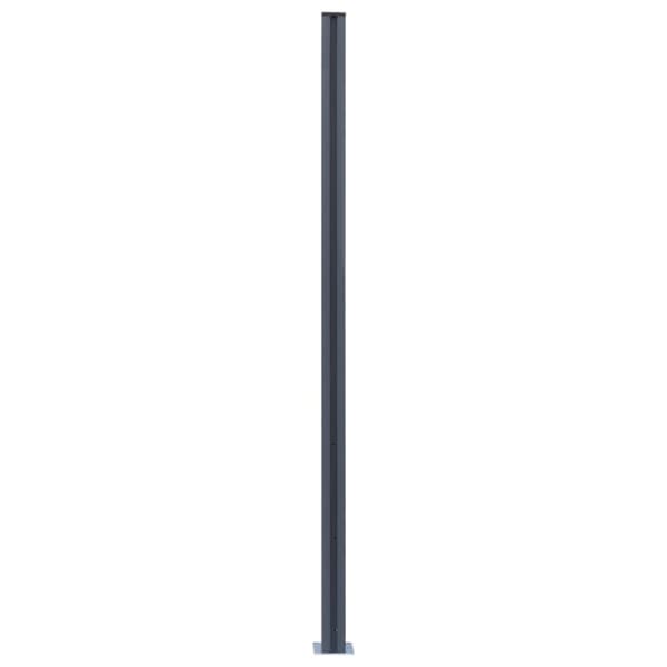 hegnspæle 3 stk. 185 cm aluminium mørkegrå