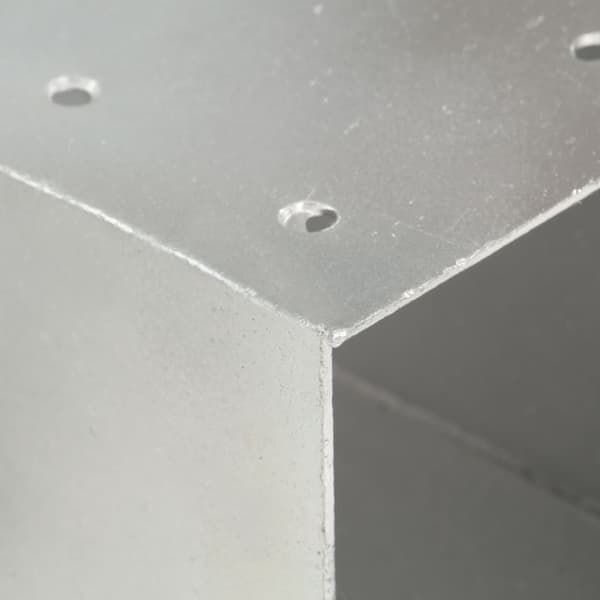 stolpebeslag X-form 4 stk. 91x91 mm galvaniseret metal