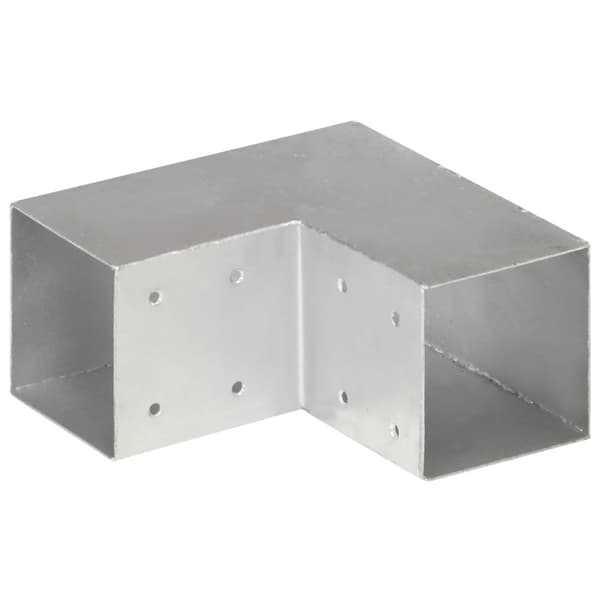stolpebeslag L-form 4 stk. 91x91 mm galvaniseret metal