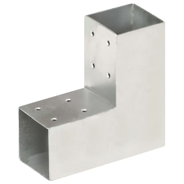 vidaXL Tolppaliitin L-muoto galvanoitu metalli 71x71 mm -  Aitatolpat