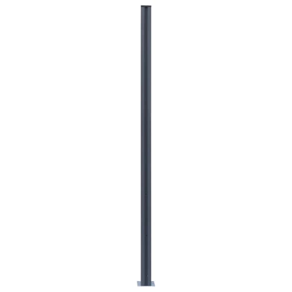 vidaXL hegnspæle 2 stk. 185 cm aluminium mørkegrå -  Hegnspæle