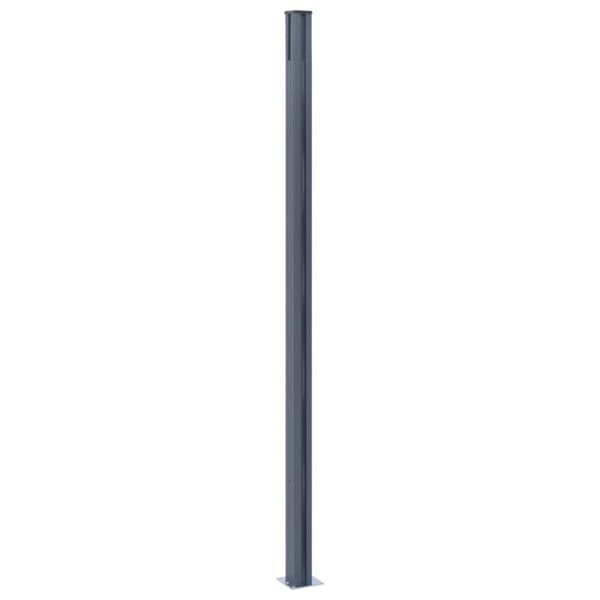 vidaXL hegnspæle 2 stk. 185 cm aluminium mørkegrå -  Hegnspæle
