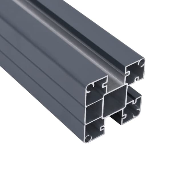 vidaXL hegnspæle 2 stk. 185 cm aluminium mørkegrå -  Hegnspæle