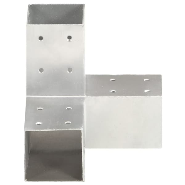 vidaXL stolpebeslag Y-form 81x81 mm galvaniseret metal -  Hegnspæle