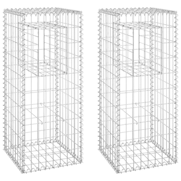 vidaXL Kivikoripylväät 2 kpl 40x40x100 cm rauta -  Aitatolpat