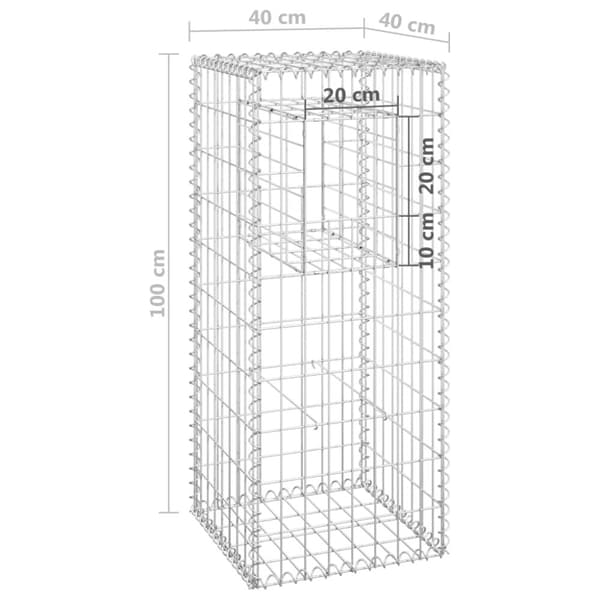 vidaXL Kivikoripylväät 2 kpl 40x40x100 cm rauta -  Aitatolpat