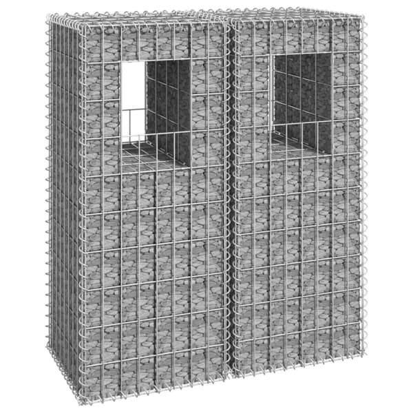 vidaXL Kivikoripylväät 2 kpl 40x40x100 cm rauta -  Aitatolpat
