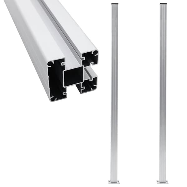 vidaXL Aitatolpat 2 kpl alumiini 185 cm -  Aitatolpat