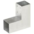 Miniatyrbillede 3 af 9: vidaXL stolpebeslag L-form 4 stk. 71x71 mm galvaniseret metal -  Hegnspæle