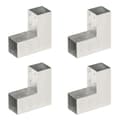 Miniatyrbillede 2 af 9: vidaXL stolpebeslag L-form 4 stk. 71x71 mm galvaniseret metal -  Hegnspæle