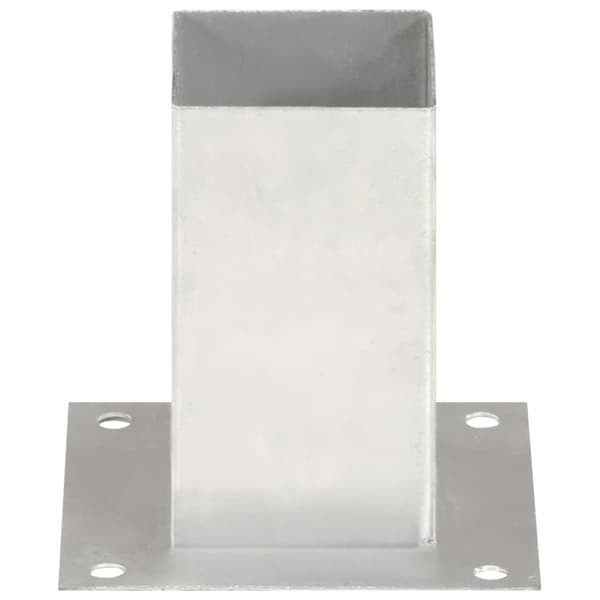 vidaXL stolpefod 4 stk. 81 mm galvaniseret metal -  Hegnspæle