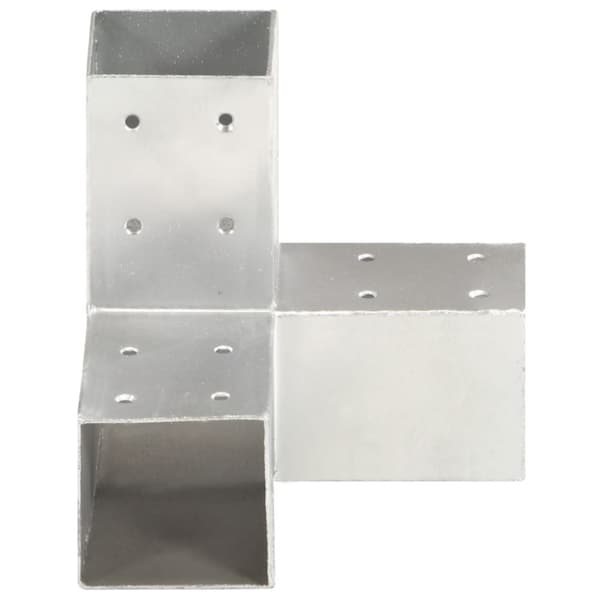 vidaXL Stolpbeslag Y-form galvaniserad metall 71x71 mm -  Staketstolpar