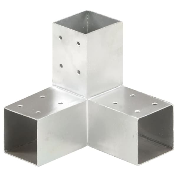 vidaXL Stolpbeslag Y-form galvaniserad metall 71x71 mm -  Staketstolpar