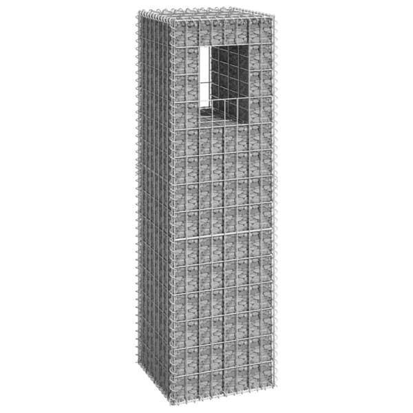The Living Store gabionkurv 40x40x140 cm jern -  Hegnspæle