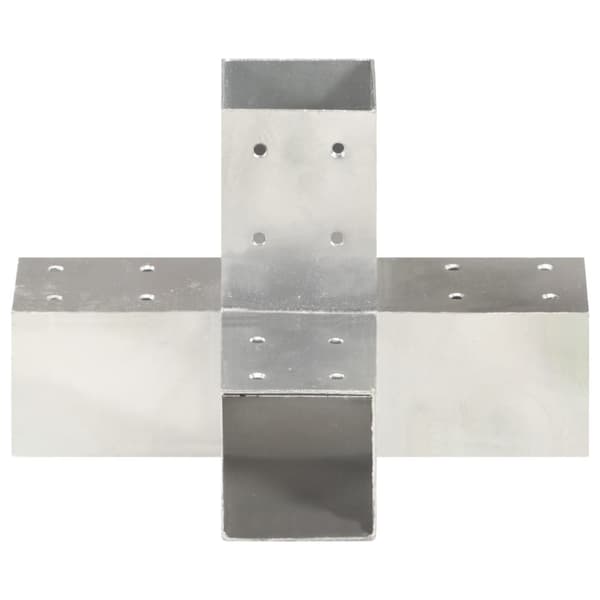 The Living Store stolpebeslag X-form 71x71 mm galvaniseret metal -  Hegnspæle