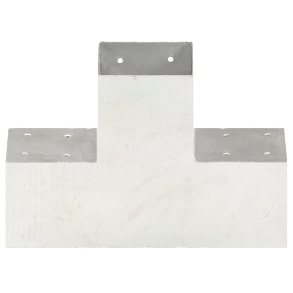 The Living Store stolpebeslag X-form 4 stk. 101x101 mm galvaniseret metal - Hegnspæle
