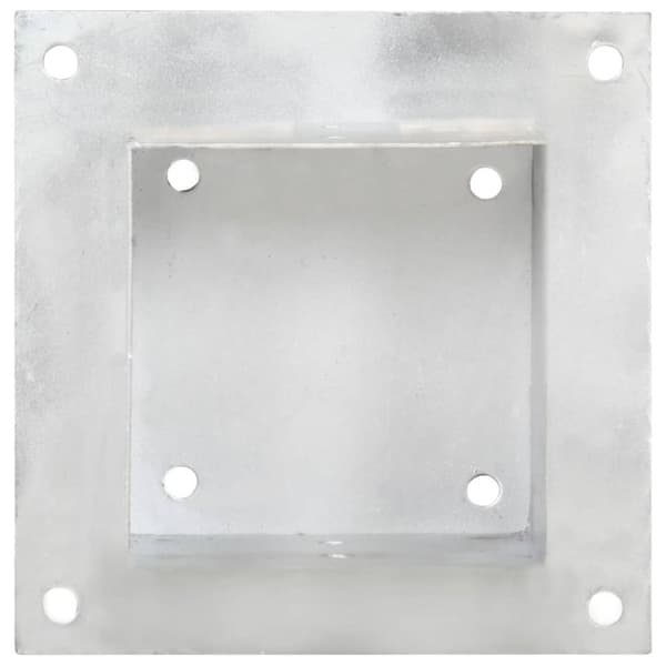 The Living Store stolpefod 4 stk. 141 mm galvaniseret metal - Hegnspæle