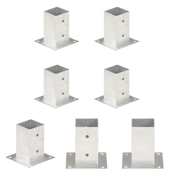 The Living Store Aitatolpan jalat 4 kpl galvanoitua metallia 81 mm -  Aitatolpat