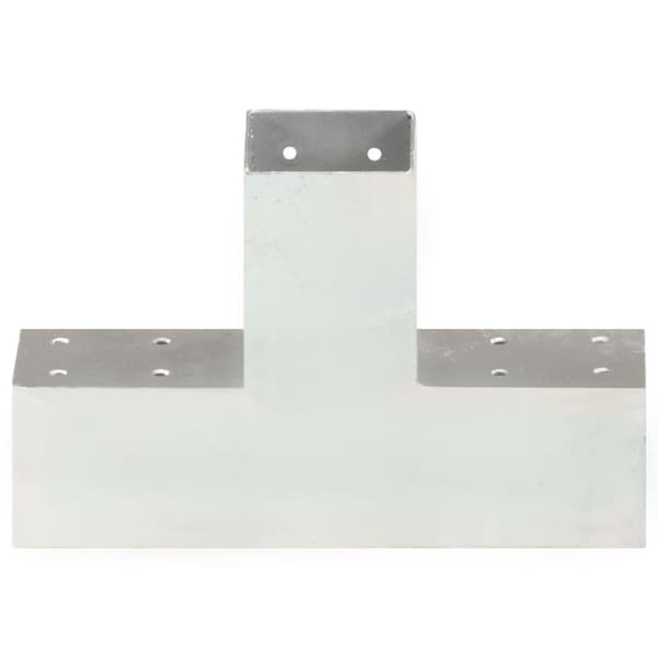 The Living Store Tolppaliittimet 4 kpl X-muoto galvanoitu metalli 71x71 mm - Aitatolpat