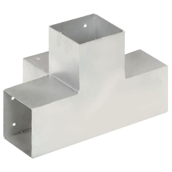 The Living Store Tolppaliitin X-muoto galvanoitu metalli 101x101 mm - Aitatolpat