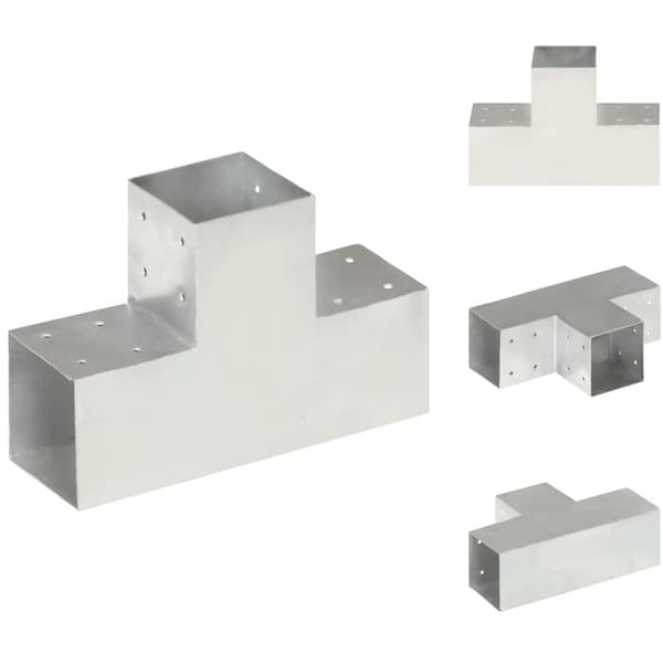 Aitatolpat - Living Tolppaliitin T-muoto galvanoitu metalli 101x101 mm