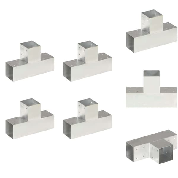 Aitatolpat - Living Tolppaliittimet 4 kpl T-muoto galvanoitu metalli 91x91 mm