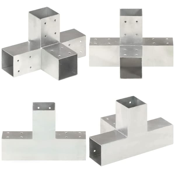 Stolpebeslag X-form 71x71 mm galvaniseret metal - Stolpebeslag - Bjælkebeslag - Home & Living