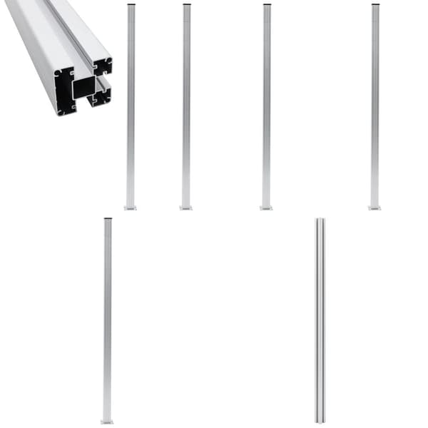 Aitatolpat 2 kpl alumiini 185 cm - Aitatolppa - Aitatolpat - Home & Living