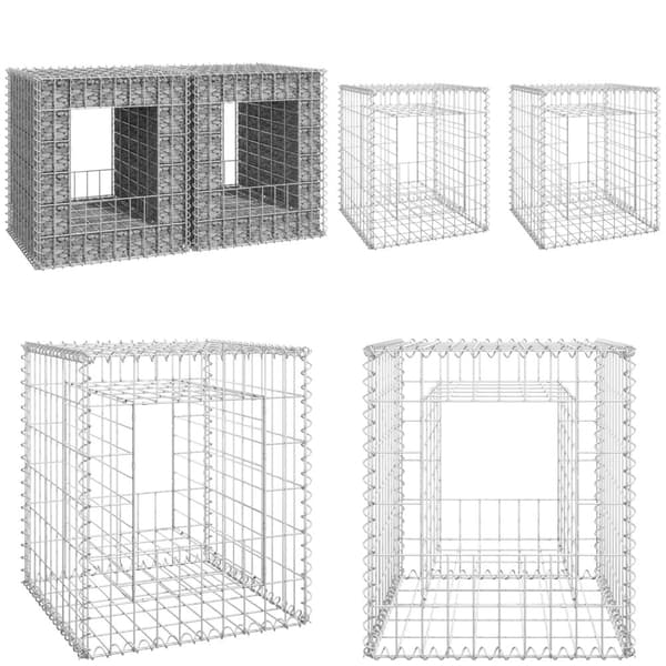 Kivikoripylväät 2 kpl 50x50x60 cm rauta - Kivikoripylväs - Kivikoripylväät - Home & Living