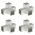 Pikkukuva 2 / 9: Tolppaliittimet 4 kpl X-muoto galvanoitu metalli 91x91 mm - Tolppaliitin - Tolppaliittimet - Home & Living
