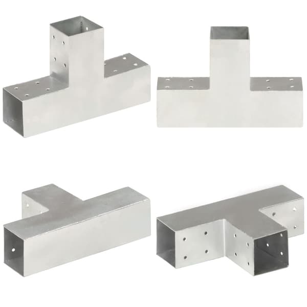 Stolpebeslag T-form 71x71 mm galvaniseret metal - Stolpebeslag - Bjælkebeslag - Home & Living