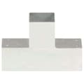 Miniatyrbild 3 av 8: Stolpbeslag 4 st T-form galvaniserad metall 91x91 mm