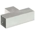 Miniatyrbild 5 av 8: Stolpbeslag 4 st T-form galvaniserad metall 91x91 mm