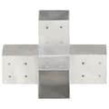 Miniatyrbild 2 av 2: Stolpbeslag X-form galvaniserad metall 81x81 mm
