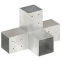Miniatyrbild 1 av 2: Stolpbeslag X-form galvaniserad metall 81x81 mm